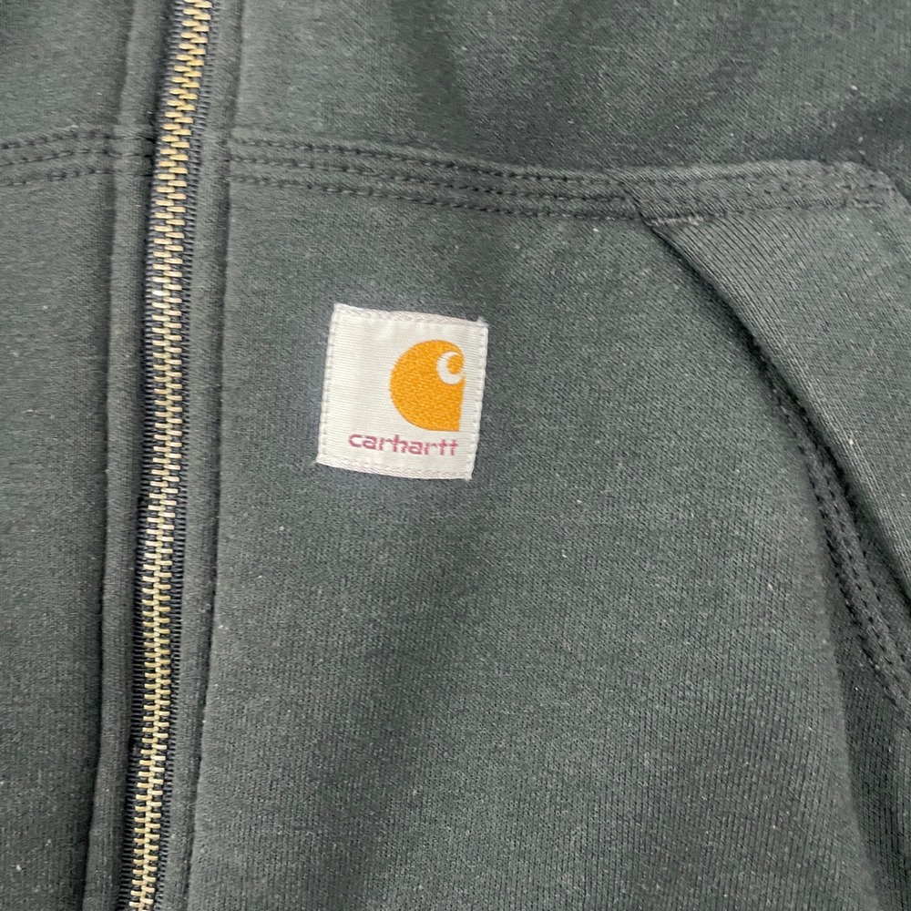 Carhartt Rain Defender Lined Hoodie Jacket Regular Full Zip Workwear Men's XL - Picture 2 of 11